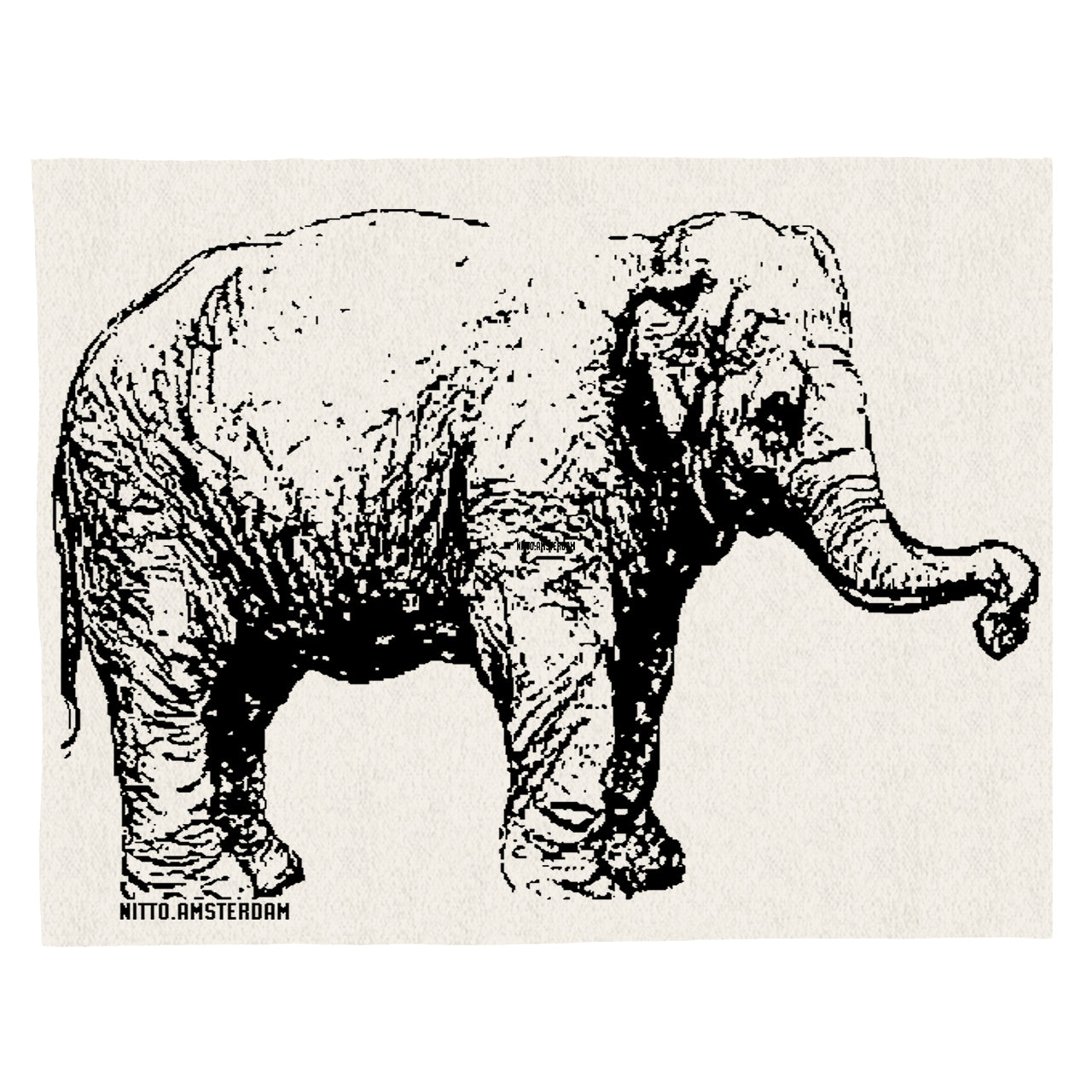 Baby Blanket Elefant Beige-Black