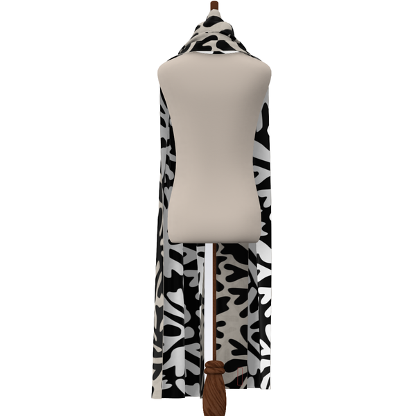 Shawl Extra Big Coral Almond-Black