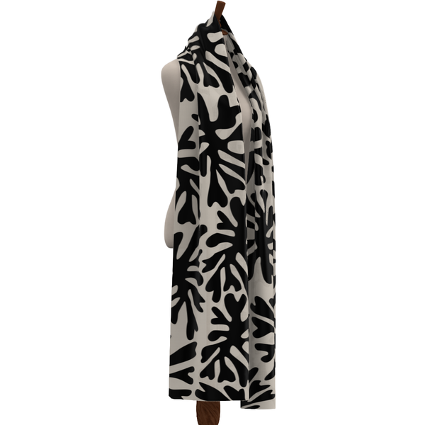 Shawl Extra Big Coral Almond-Black
