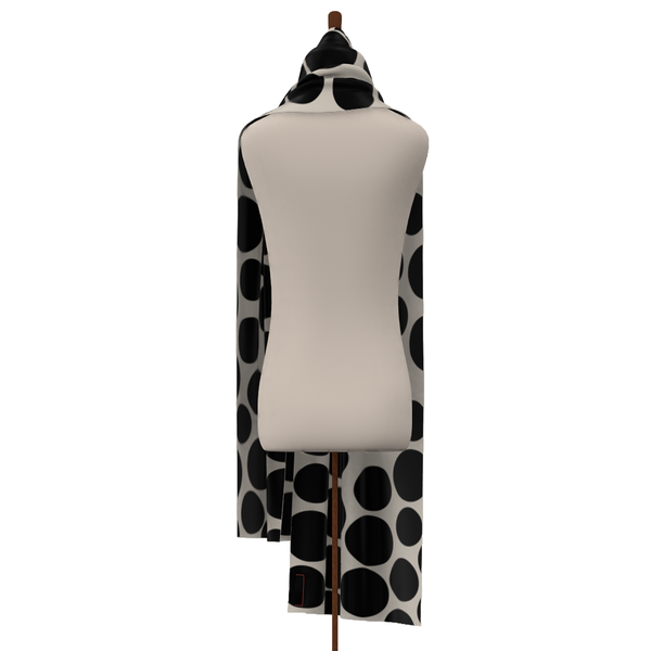 Shawl Extra Big Dots Big Almond-Black