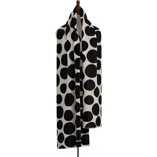 Shawl Extra Big Dots Big Almond-Black