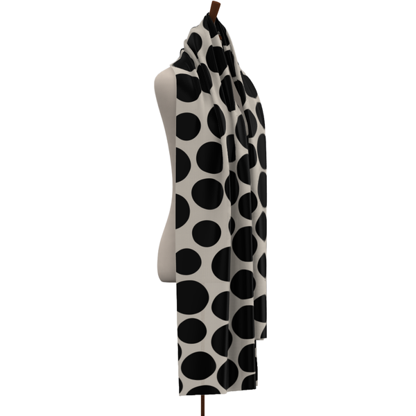 Shawl Extra Big Dots Big Almond-Black
